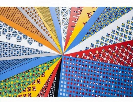 Oluklu Delikli Delikli Metal Ekran Alüminyum Delikli Paneller Çoklu Renkler