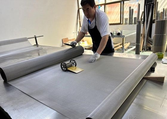 Çok ince paslanmaz çelik tel örgü ekran düz dokuma Tipi 400 Çeşitli uzunluklarda örgü