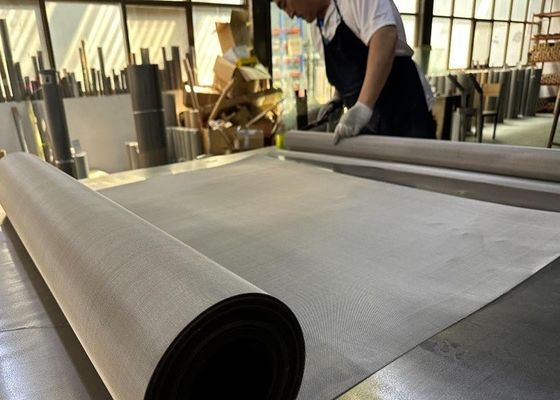Çok ince paslanmaz çelik tel örgü ekran düz dokuma Tipi 400 Çeşitli uzunluklarda örgü