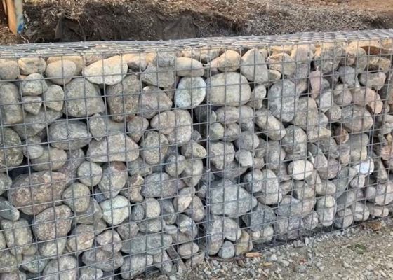 Gabion İstinat Duvarı için ISO45001 Zn-5 Al Galvanizli Kaynaklı Hasır Paneller