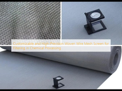 Kimyasal işlemde filtreleme için özelleştirilebilir ve yüksek hassasiyetli dokuma tel örgü ekranı